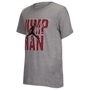 Jordan Boys Youth Air Crew Neck Tee Large Grey Jumpman Flight